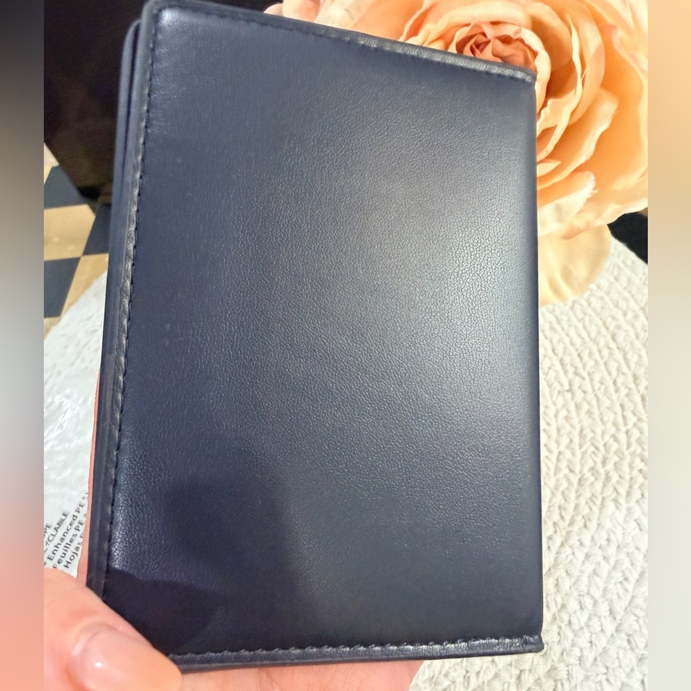 Chistian Dior Navy Leather Passport Holder- gift with purchase item - Picture 3 of 8